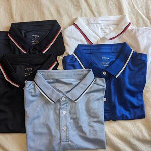 NEW 5-Pack XL Polo Shirts Quick Dry Short Sleeve Golf Regular Fit OYGSeig